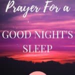 prayer for a good nights sleep pin