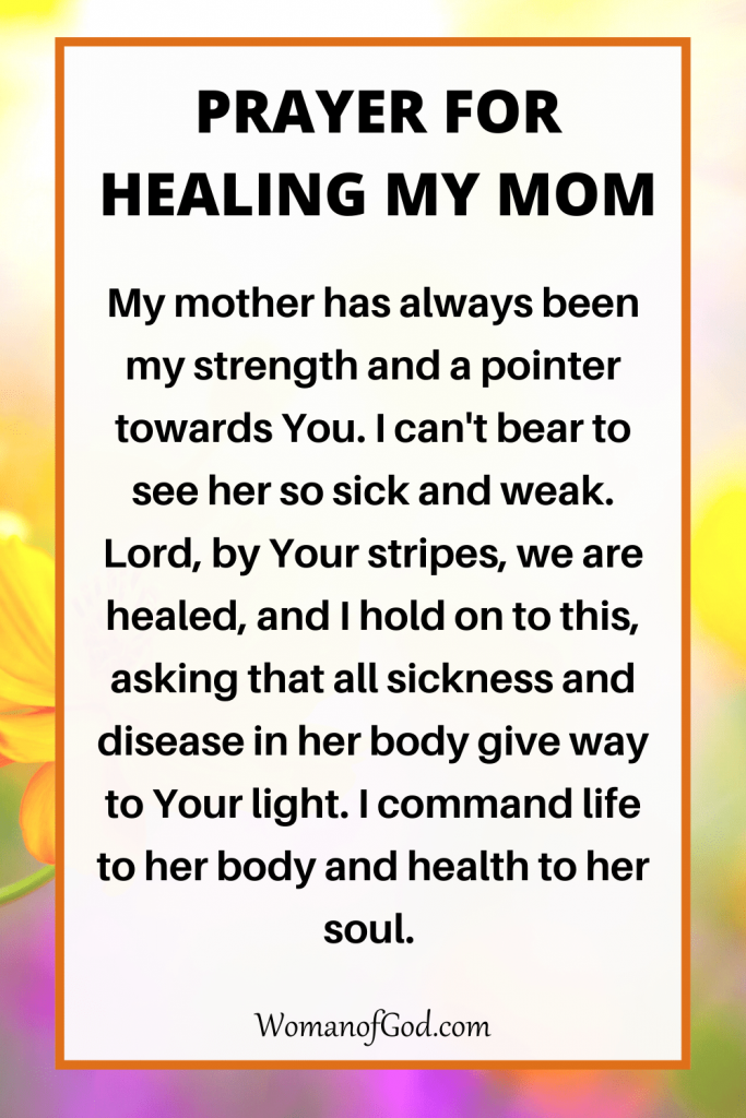 Prayer For Healing My Mom