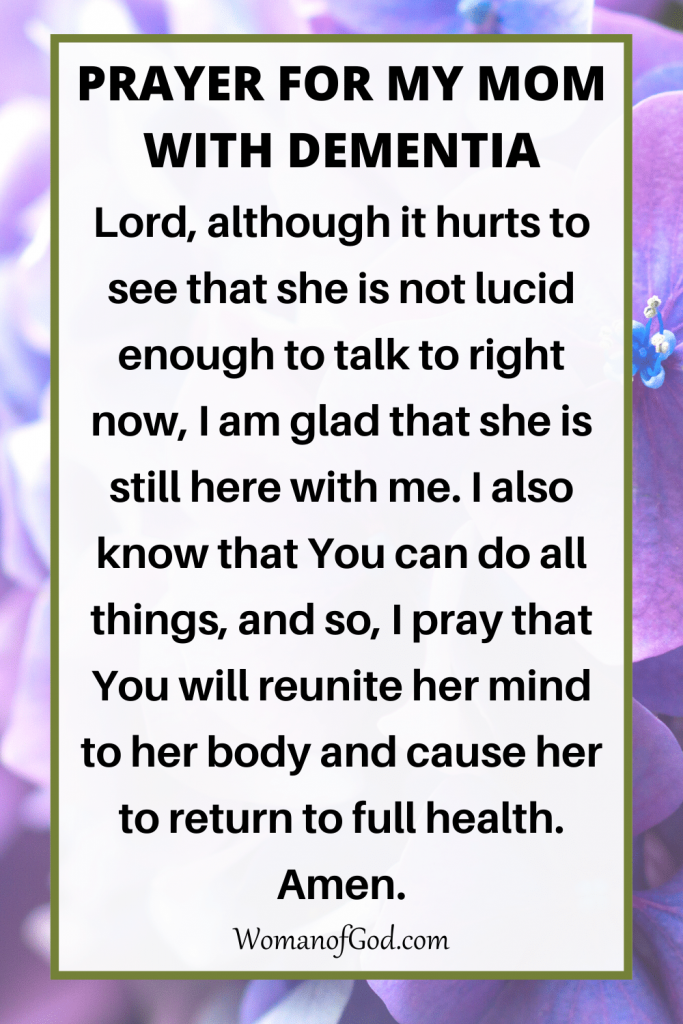 Prayer For My Mom With Dementia