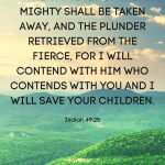 Verse of the Day Isaiah 49:25