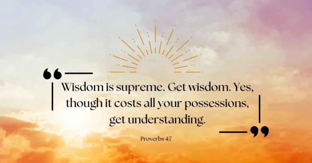 The Spirit of Wisdom Proverbs 4:7